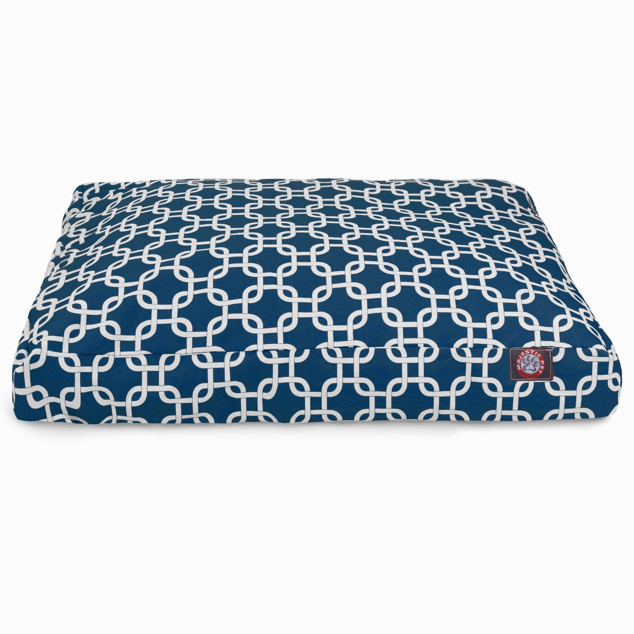 Majestic Pet | Links Rectangle Pet Bed For Dogs, Removable Cover, Navy Blue, Large