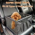 thumbnail image 2 of Pet Reinforce Car Seat Breathable Mesh Dog Car Seat with Safety Belt Dogs and Cats Seat Basket Stable for Car Travel (Black), 2 of 7