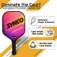 thumbnail image 3 of Pickleball Paddle 1 Racket With Half Cover, Performance Lightweight Pickle Bat Racket, Polypropylene Honeycomb Core & Cushion Comfort Grip (16mm, Latitude Pink), 3 of 5