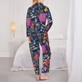 thumbnail image 3 of Pajamas for Women Set - Floral Pattern A Comfy Long Sleeve Button Up Pajama Sets for Women 2 Piece, Soft Sleepwear Nightwear Pjs Lounge Sets for Women with Pockets, 3 of 6