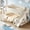 Beige, variant on Newest Full Over Full Solid Wood Bunk Bed with Slide & Ladders, Built-in Storage Shelves & Low Profile Design for Bedroom, Pink & White