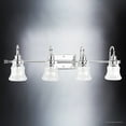 thumbnail image 3 of Urban Ambiance Luxury Farmhouse Bath Fixture, Size: 9-1/4"H x 33-3/8"W, with Coastal Style Elements, Polished Chrome Finish and Clear Shade, UHP2554, 3 of 7