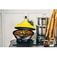 thumbnail image 4 of Cast Iron Tagine Pot, Enameled Yellow, 4 Quart, By Bruntmor, 4 of 6