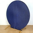 thumbnail image 3 of BalsaCircle 7.5 feet Navy Blue Metallic Glittered Spandex Round Backdrop Stand Cover Wedding Decorations, 3 of 7