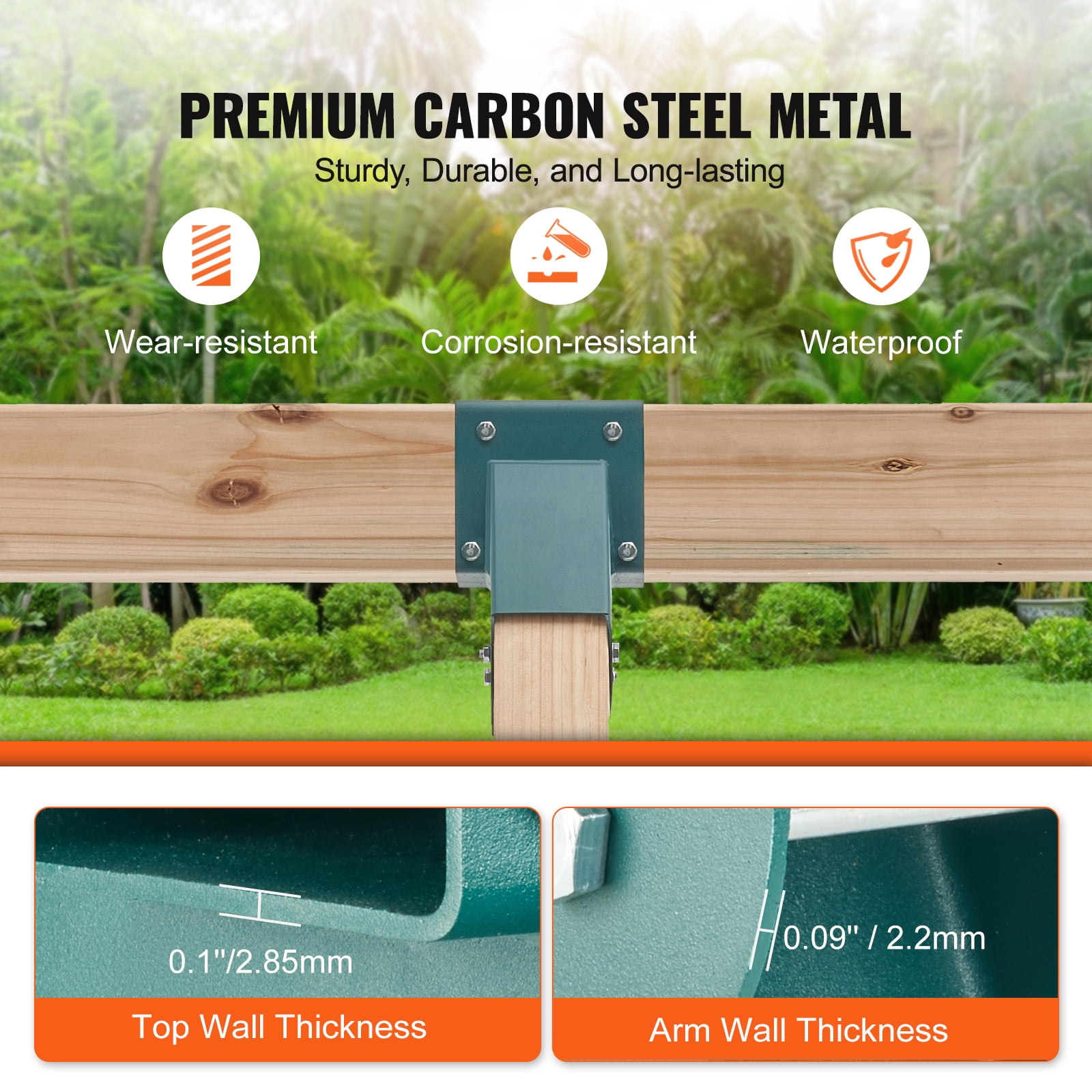 KFFKFF A-Frame Central Swing Set Connectors, Robust Carbon Steel Swing Set Components with Installation Accessories, Do-It-Yourself Swing Set Connector Kit for 4x4 Posts & 4x6 Crossbeam, Green