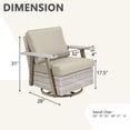 thumbnail image 6 of Auzfy 2 Pcs Outdoor Patio 360°Swivel Rocker Wicker Chairs for Balcony Porch, Grey, 6 of 6