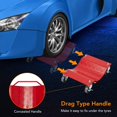 thumbnail image 5 of COZONY Car Wheel Dolly Set, 4 PCS 6000 Lbs Steel Tire Dolly，Heavy Duty Skate Auto Repair Dolly Each for 1500lb，Antiskid Plate Design, All-Direction Rotatable Wheel, Red, 5 of 7