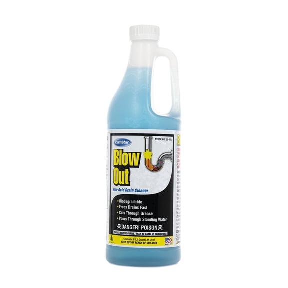 ComStar Blow Out 1 qt Non-Acid Drain Opener, Clog Remover & Cleaner