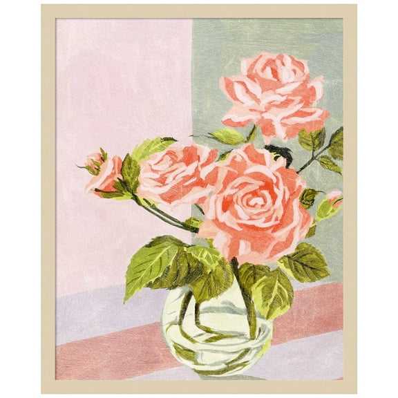 Amanti Art Douces Roses I Wood Framed Wall Art Print
