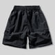 thumbnail image 4 of Mens Shorts Cintura Elástica con Bolsillos Color Sólido Casual Cremallera Bolsillo Shorts de Ropa de Trabajo, Poliéster, 4 of 8