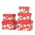 thumbnail image 1 of Caja de almacenamiento PAPER FAIR, juego de 5 cajas de regalo de Navidad, 1 of 8