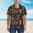 thumbnail image 2 of Fotbe Colorful Plants Mushroom Camisa Hawaiana para Hombre Unisex – Camisa Casual de Verano con Botones de Manga Corta de Algodón y Lino,X-Large, 2 of 7