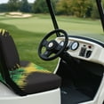 thumbnail image 3 of Yuyamidu Jamaican Flag Golf Cart Seat Covers for Front Seat Coconut Tree Back Rest Seat Cover for Golf Cart Seat Cushion Cover Fits All 2-Seat Golf Carts, 2 Pack, 3 of 7