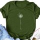 thumbnail image 4 of Puntoco Mujeres Casual Carta Impresión Mangas Cortas O-Cuello Camiseta Suelta Blusa tops Puntoco Puntoco-3239, 4 of 5