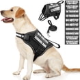 thumbnail image 1 of Conjunto de chaleco, arnés y correa para perros de servicio MOOGROU Black L, 1 of 7