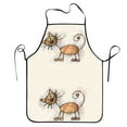 thumbnail image 5 of Uemuo Brown Cat Cartoon Printed Bib Apron, Adjustable , Water and Oil Resistant, Cooking Kitchen Chef Apron for Women Men, 5 of 5