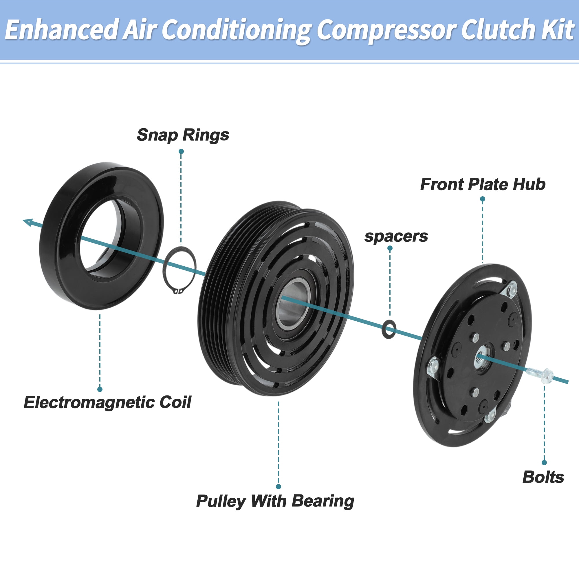 Unique Bargains AC Compressor Clutch Kit for Ford E150 F150 F250 F350 Escape Explorer