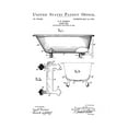 thumbnail image 2 of Studio W 25x32 White Modern Wood Framed Museum Art Print Titled - Bath Time Patents I, 2 of 4