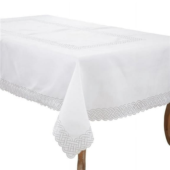 Saro Lifestyle Braid Embroidered Tablecloth