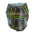 thumbnail image 4 of Barkertime Gray Plaid Neon Stripes Washable Dog Diaper - Made in USA, 4 of 8
