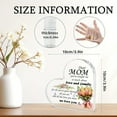 thumbnail image 6 of Heart-Shaped Acrylic Sign for Mom with Floral Butterfly Design "Dear MOM You're Taught Me So Much Love" Quotes Mother's Day Birthday Gift from Son Daughter Home Office Desktop Decor 4 Inch, 6 of 6