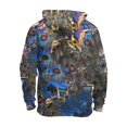 thumbnail image 5 of Men's Loose Fit Printed Hooded Sweatshirt, Long Sleeve Casual Pullover Fleece Hoodie for Street Style, Lounge, Autumn Winter,Gold,XL, 5 of 5