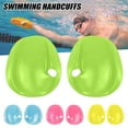 thumbnail image 1 of Zeus 1Pair Swim Webbed Anti-oxidation Ergonomic Design Vibrant Color Swim Training Hand Paddles for Training, 1 of 7