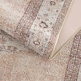 thumbnail image 6 of Boutique Rugs Analu Bohemian Vintage Medallion Runner Rug - Oriental Bordered Carpet for Hallway, Kitchen - Machine Washable - Blush, Peach, Brown- 2'7" x 7'3" (2x8), 6 of 15