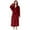 Red, variant on Kureaily Male Casual Plush Solid Hooded Pocket Leisure Wear Drawstring Long Sleeve Bathrobe Pajamas Mens Pajama Set