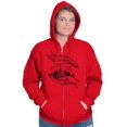 thumbnail image 3 of Mountain Hands Symbolic Spiritual Unisex Fleece Graphic Zip Up Hoodie Brisco Brands 2X, 3 of 5
