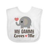Inktastic My Gammy Loves Me Grandchild Boys or Girls Baby Bib