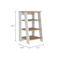 thumbnail image 4 of Atlin Designs Modern Wood Linen Cabinet with 4-Shelf in Light Oak/White, 4 of 6
