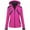 Pink, variant on Lovskoo 2024 Winter Jackets for Women Fleece Lined Raincoat Wind Breakers Hiking Zip Up Hooded Outwear Rain Jacket Trench Coat Olive Green