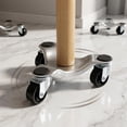 thumbnail image 6 of 1PC Steel Triangular Moving Dolly, 360 Degree Rotating Swivel Wheels Furniture Mover with Anti-Slip Pad for Heavy Appliances, Silver, 6 of 6