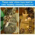 thumbnail image 4 of Bola de juguete para gatos Natural Silvervine Stick Catnip Bell Ball Juguetes para gatos para gatos de interior Limpieza de dientes Matatabi Cat Chew Toy-Kitten Toys, 2psc, 4 of 5