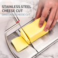 thumbnail image 4 of 1pc, Cheese Slicer, Stainless Steel Cheese Cutter With Measurements, Heavy Duty Butter Cutter, Baking Tools, Kitchen Gadgets, Kitchen Accessories, 4 of 7