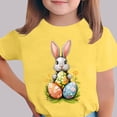thumbnail image 5 of Wo-Fusoul T-Shirt de Pâques pour Enfants, Haut Décontracté à Manches Courtes et Col Rond, T-Shirt Graphique Imprimé pour Garçons et Filles de 3 à 15 Ans, Chandail Polyvalent pour le Printemps et l'Été, 5 of 5