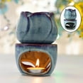 thumbnail image 1 of Ceramic Tealight Candle Holder Oil Burner, Essential Oil Diffuser Furnace Home, 1 of 8