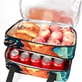 thumbnail image 5 of Hippocampus Double Layered Insulated Refrigerated Lunch Bag with Two Compartments, Large Capacity, Hand Carry - 7.1x11.4x16.1 Inches, 5 of 6