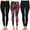 Black, Navy, Black Tropical Flower, variant on Women's Leggings 3 Pack One Size Fits Most Polyester Casual Wear
