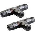 thumbnail image 1 of 2 Pieces IP68 Waterproof External Electrical Junction Box, T-type 3 Way 3Wire Connector for Underground Outdoor, 1 of 7