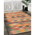 thumbnail image 3 of Ahgly Company Machine Washable Indoor Square Contemporary Peru Brown Area Rugs, 7' Square, 3 of 7