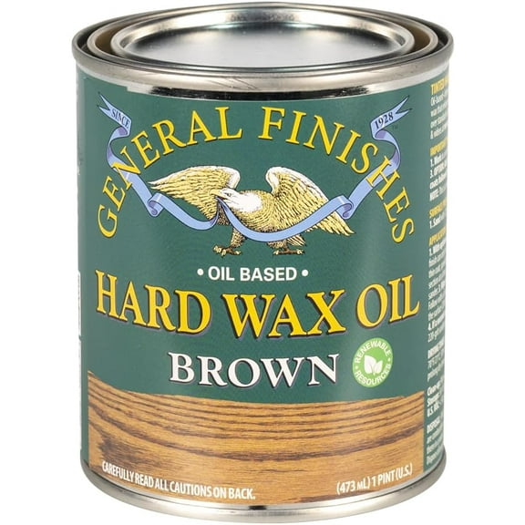 General Finishes Hard Wax Oil, 1 Pint, Brown