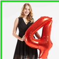 thumbnail image 4 of Ballons Numériques Jumbo Rouges - Kit de Décoration pour 84e Anniversaire pour Femmes Ou Hommes - Fournitures de Fête à l'Hélium 40 Pouces - Grand Thème Quatre-Vingts, 4 of 5
