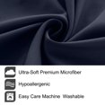 thumbnail image 4 of PiccoCasa Full Bed Fitted Sheet Microfiber Large Pocket Soft Mattress Protector Navy Blue, 54" x 75", 4 of 7