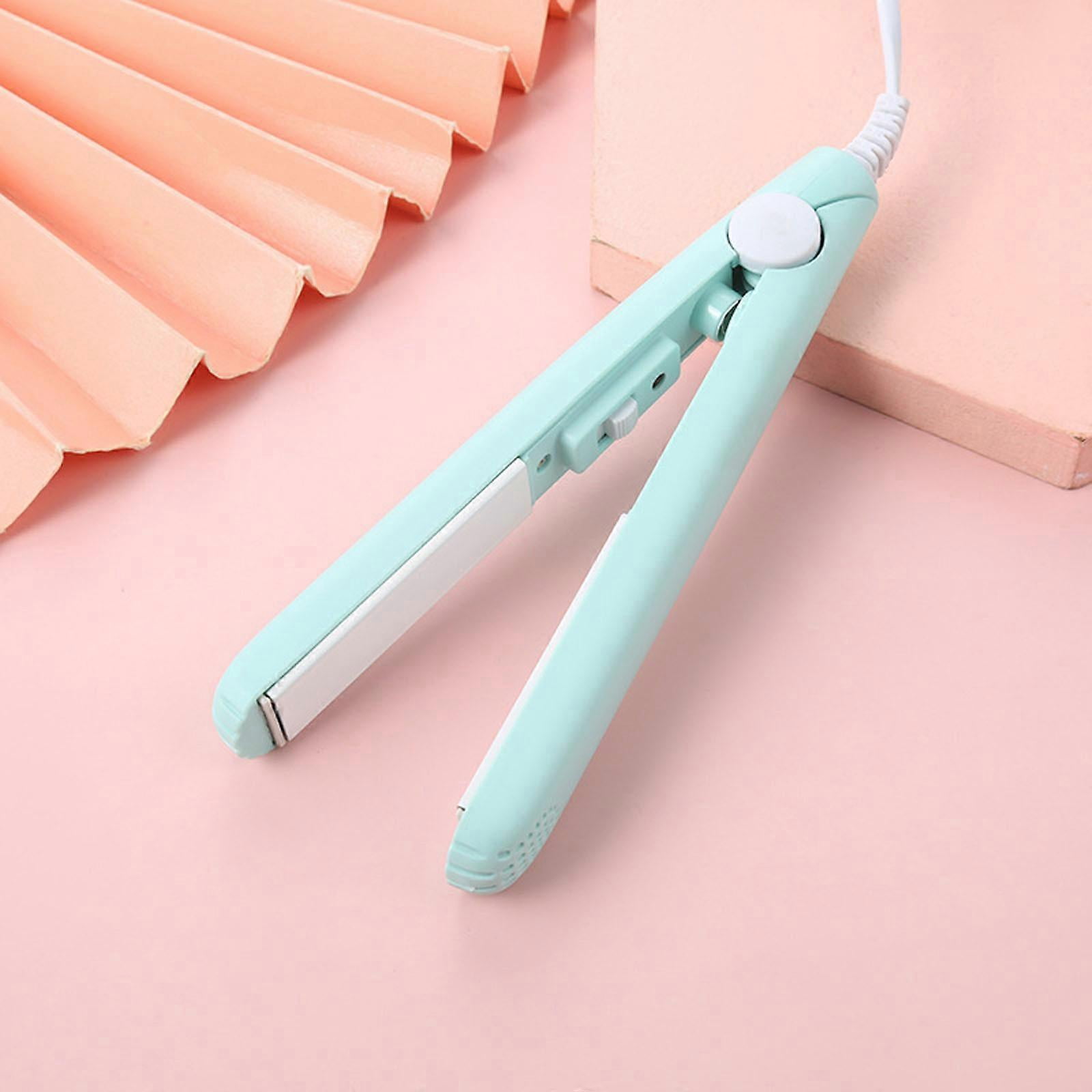(Blue)2023 Mini Hair Curler, Mini Hair Curler For Short Hair, 2 In 1 Mini Curler And Hair Straightener, Mini Curling Iron 1/2 Inch Barrel Short Hair