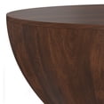 thumbnail image 3 of Elmbrook 34"WD Solid Mango Modern Drum Coffee Table in Walnut Brown & Assembled, 3 of 8
