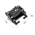 thumbnail image 4 of Placa de Montaje de Cámara Placa Base de Montaje de Monopié para Trípode con Abrazadera de Varilla de 15 mm Bloque de Rieles para Soporte de Varilla/Jaula de Plataforma Dslr, 4 of 5