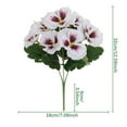 thumbnail image 2 of HCBY Artificial Pansy Flowers Fake Silk Flowers Bouquet Faux Flower Arrangement for Wedding Home Kitchen Party Crafts Decoration (2Pcs White 12.5"), 2 of 4