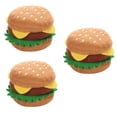 thumbnail image 1 of 3 piezas de juguetes de peluche para perros con forma de hamburguesa, juguetes de peluche suaves para mascotas, juguete para morder, masticar, muñeca, 1 of 8